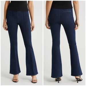 FRAME Jetset Crop Mini-Boot Pintuck Organic Cotton-Blend Jeans - 2